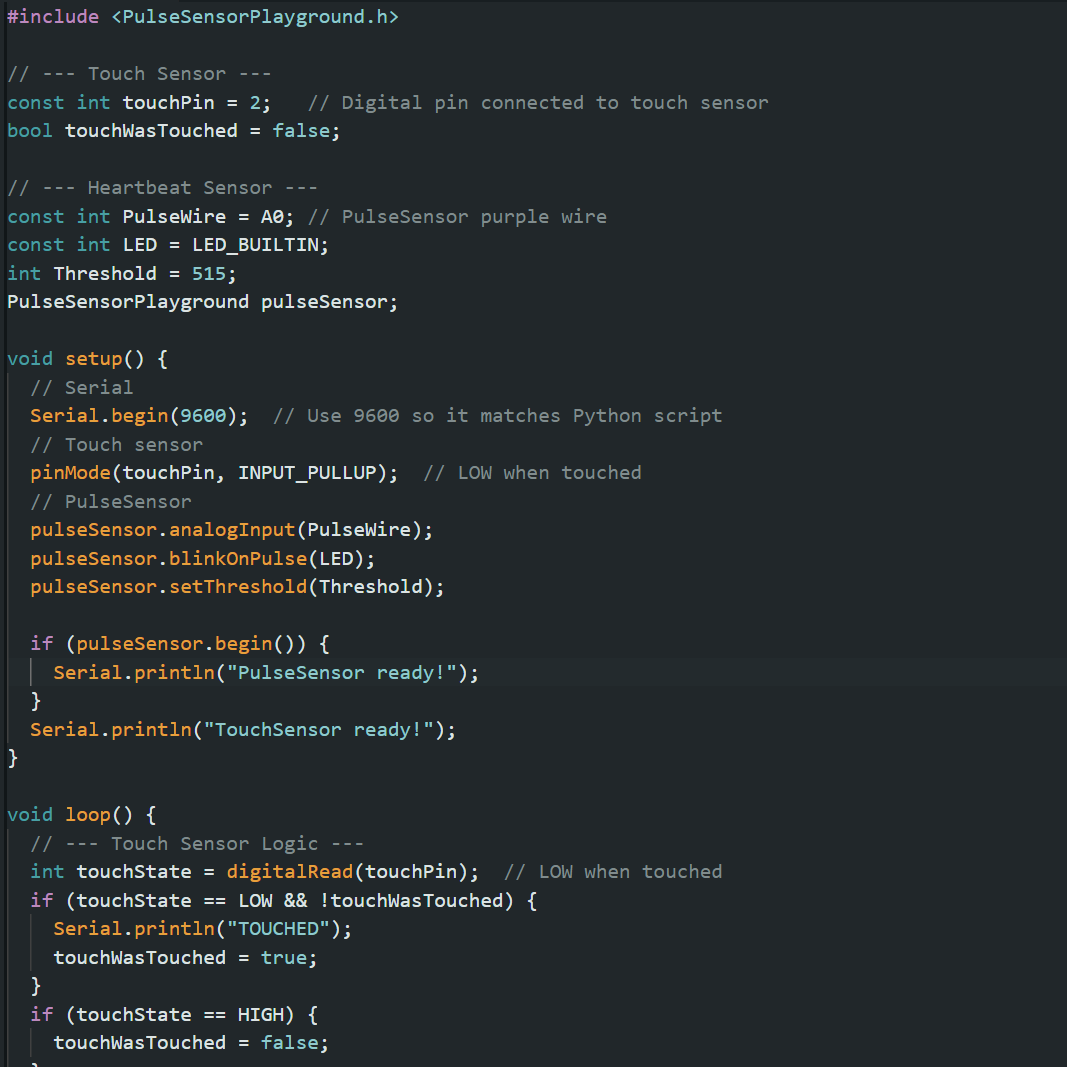 Working code for both of our sensors.